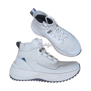 Vessi Stormburst Womens 5 White Granite Waterproof High Top Knit Sneaker Boot